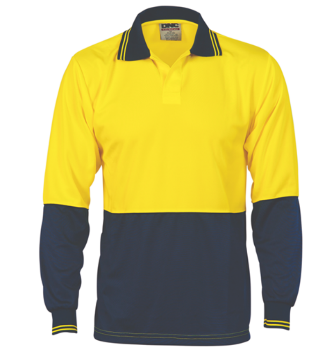 Picture of Hivis Two Tone Food Industry Polo - Long Sleeve